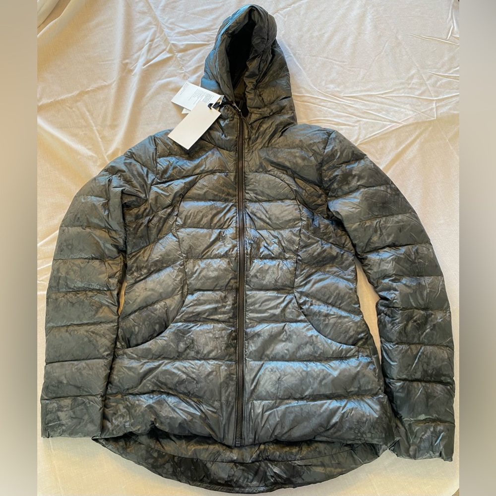 Lululemon Pack It Down Jacket  Diamond Dye Melanite Black size 12 NWT - Picture 6 of 13